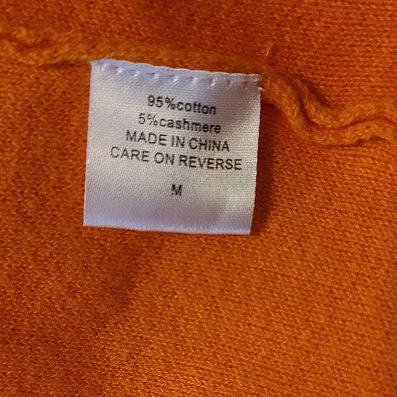 Burgess Cashmere and Cotton Biggio Orange  Travel Coat/Cardigan Size Medium NWT - Picture 6 of 7